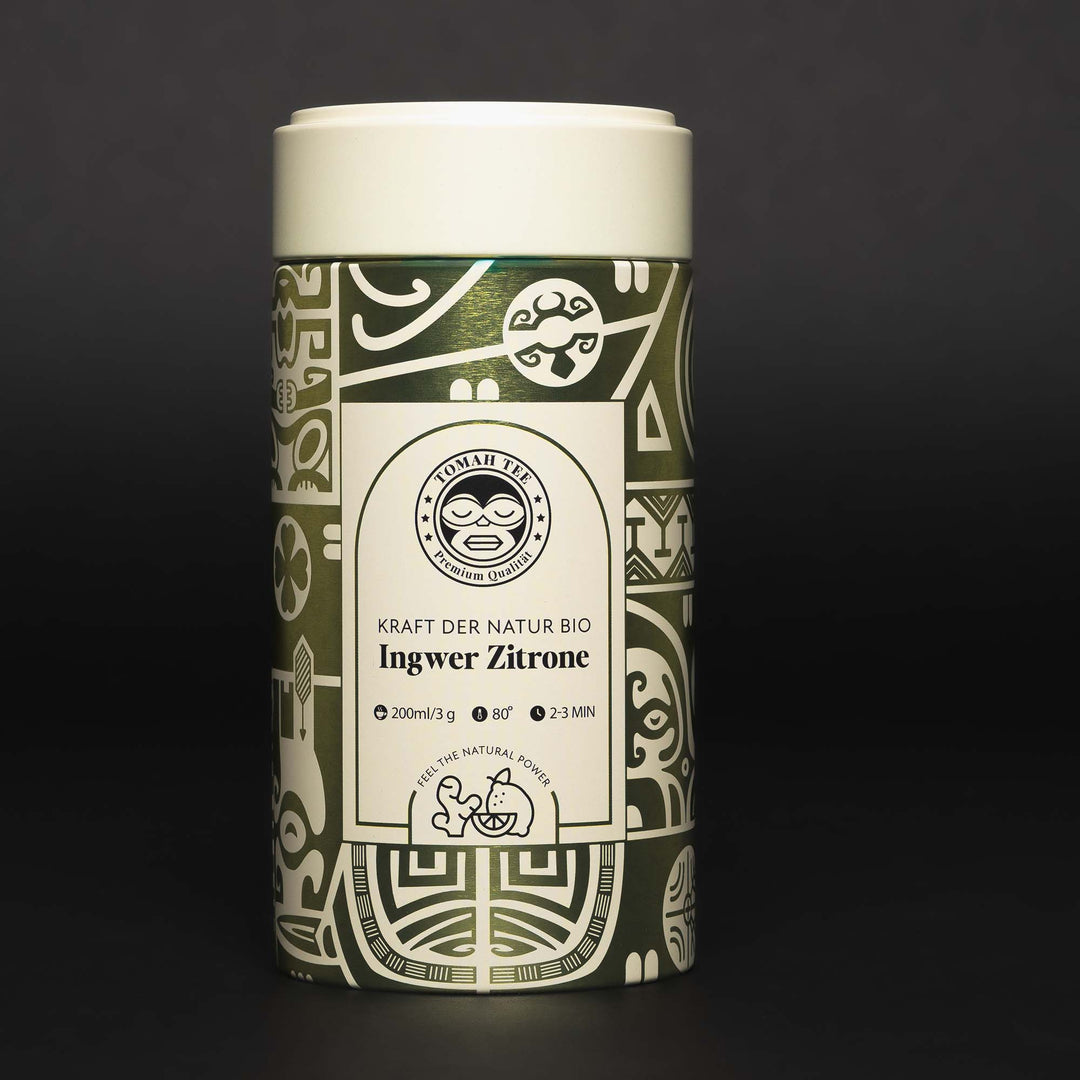 Kraft der Natur BIO von Tomah Tee – loser Bio Tee mit Ingwer und Zitrone in der 100-g-Teedose