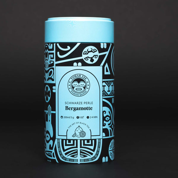 Earl-Grey-Schwarztee „Schwarze Perle“ von Tomah Tee mit Bergamotte in der 100-g-Teedose