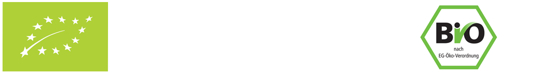EU-Bio Logo und deutsches Bio Siegel für zertifizierte Bio-Produkte